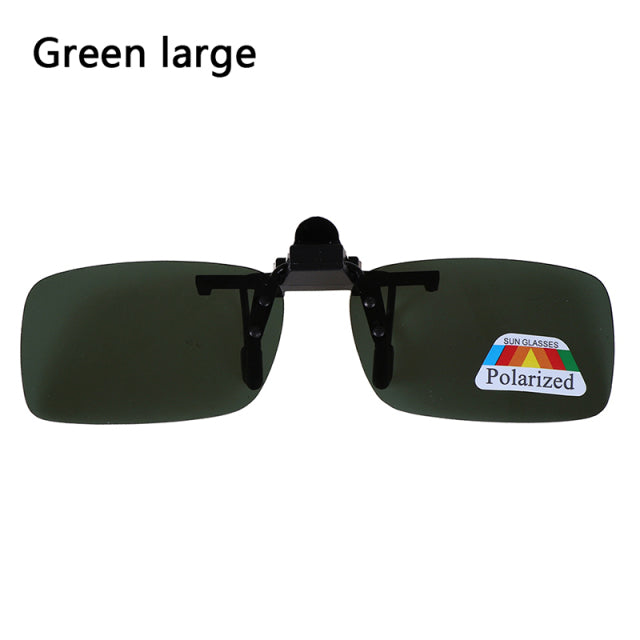 1 PC High Quality Unisex Clip-on Polarized Day Night Vision Flip-up Lens Driving Glasses UV400 Riding Sunglasses for Outside