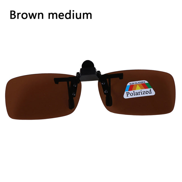 1 PC High Quality Unisex Clip-on Polarized Day Night Vision Flip-up Lens Driving Glasses UV400 Riding Sunglasses for Outside