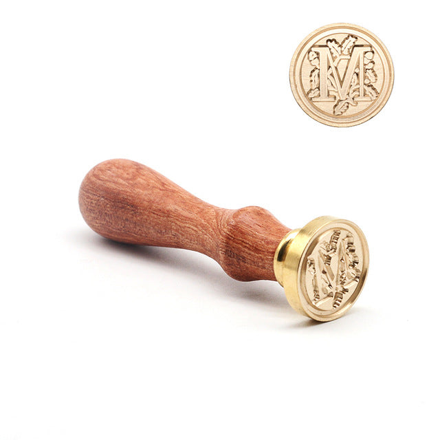 Retro Wood Stamp Classic 26 Letter A-z Alphabet Initial Sealing Wax Seal Stamp Ancient Seal Post Decorative Antique Stamp Gifts