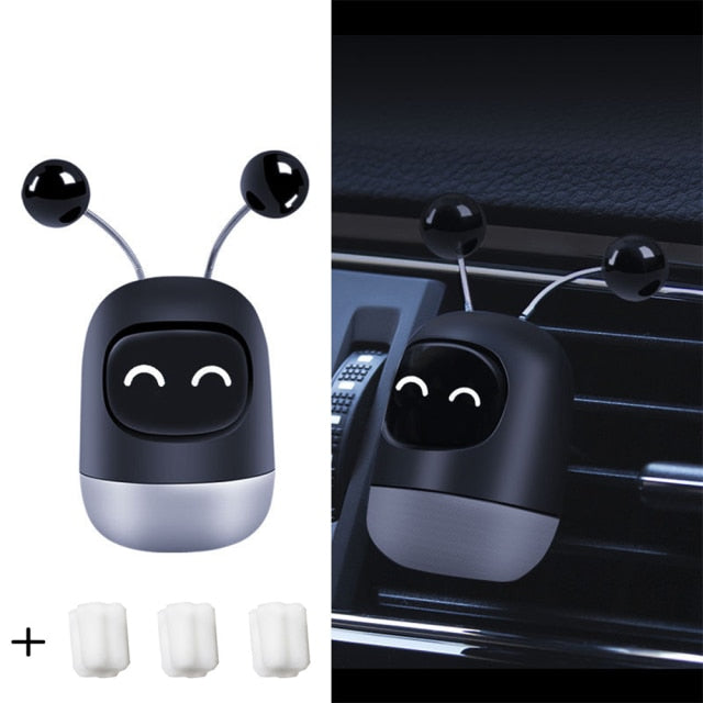 Car Air Freshener Auto Creative Mini Robot Air Vent Clip Parfum Flavoring Ventilation Outlet Aromatherapy Deodorant Car Interior