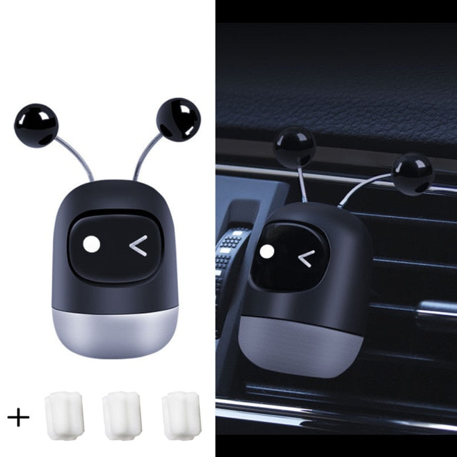 Car Air Freshener Auto Creative Mini Robot Air Vent Clip Parfum Flavoring Ventilation Outlet Aromatherapy Deodorant Car Interior