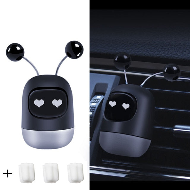 Car Air Freshener Auto Creative Mini Robot Air Vent Clip Parfum Flavoring Ventilation Outlet Aromatherapy Deodorant Car Interior