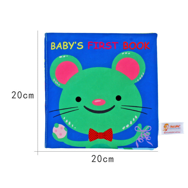 0-36M Baby Early Learning Toy Tail Cloth Book Parent-child Interactive Sound Paper Puzzle Cloth Book Rattle