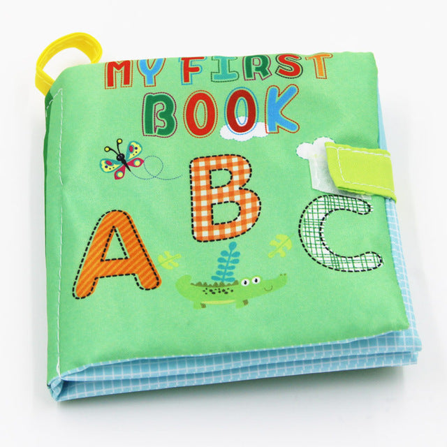 0-36M Baby Early Learning Toy Tail Cloth Book Parent-child Interactive Sound Paper Puzzle Cloth Book Rattle