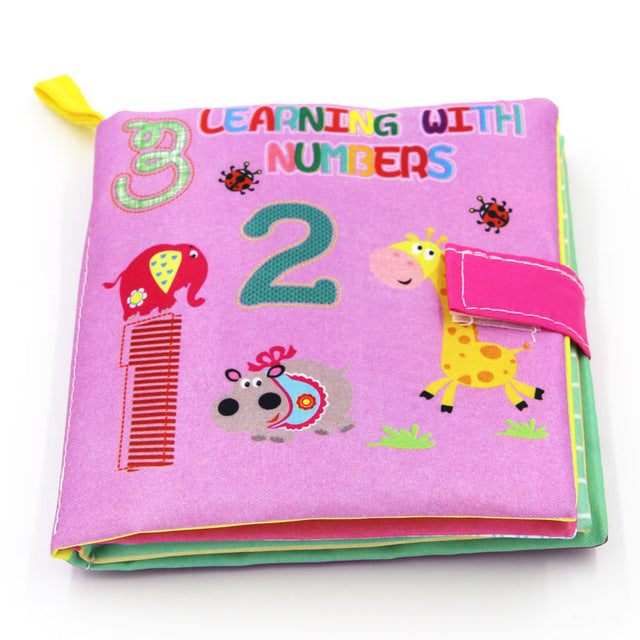 0-36M Baby Early Learning Toy Tail Cloth Book Parent-child Interactive Sound Paper Puzzle Cloth Book Rattle