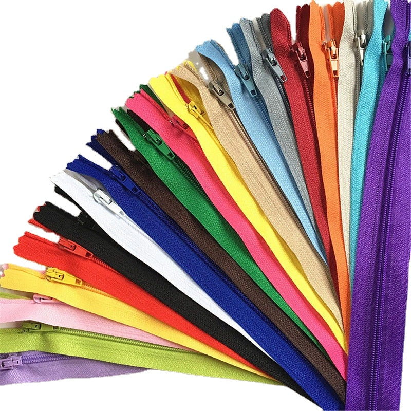 10pcs 3 Inch-24 inch (7.5cm-60cm) Nylon Coil Zippers for Tailor Sewing Crafts Nylon Zippers Bulk 20 Colors