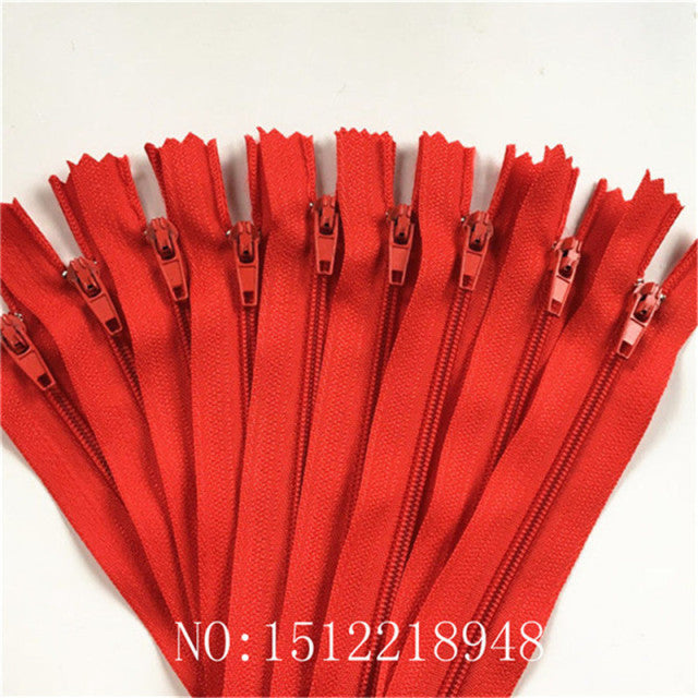 10pcs 3 Inch-24 inch (7.5cm-60cm) Nylon Coil Zippers for Tailor Sewing Crafts Nylon Zippers Bulk 20 Colors