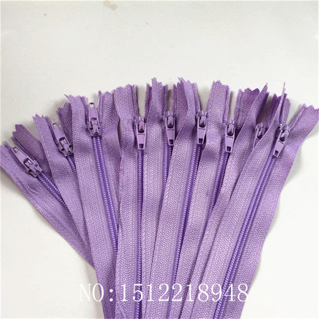 10pcs 3 Inch-24 inch (7.5cm-60cm) Nylon Coil Zippers for Tailor Sewing Crafts Nylon Zippers Bulk 20 Colors