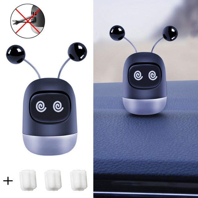 Car Air Freshener Auto Creative Mini Robot Air Vent Clip Parfum Flavoring Ventilation Outlet Aromatherapy Deodorant Car Interior