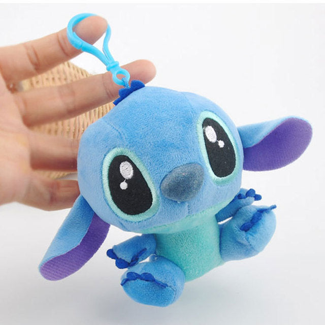 4&quot;10cm Disney Lilo Stitch Plush Toys Dolls with Plastic hook Plush Keychain Pendant Soft Stuffed For Kids Baby Gifts