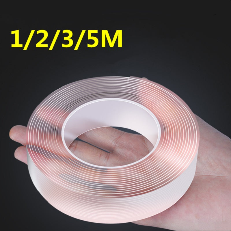 1/2/3/5M Double-Sided Nano Tape Household Products Waterproof Moisture-Proof Bathroom Kitchen Storage Toolswashed Reused Viscose