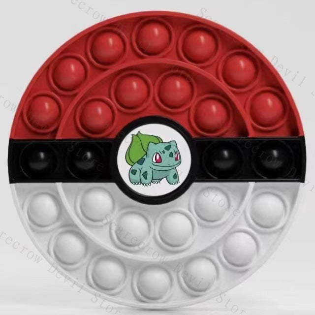 12.3cm Pokemon Pop Fidget Toys Reliver Stress Bulbasaur Squirtle Charizard Pikachu Fidget Poping Relieve Autism Dropshipping