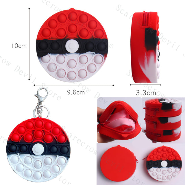 12.3cm Pokemon Pop Fidget Toys Reliver Stress Bulbasaur Squirtle Charizard Pikachu Fidget Poping Relieve Autism Dropshipping