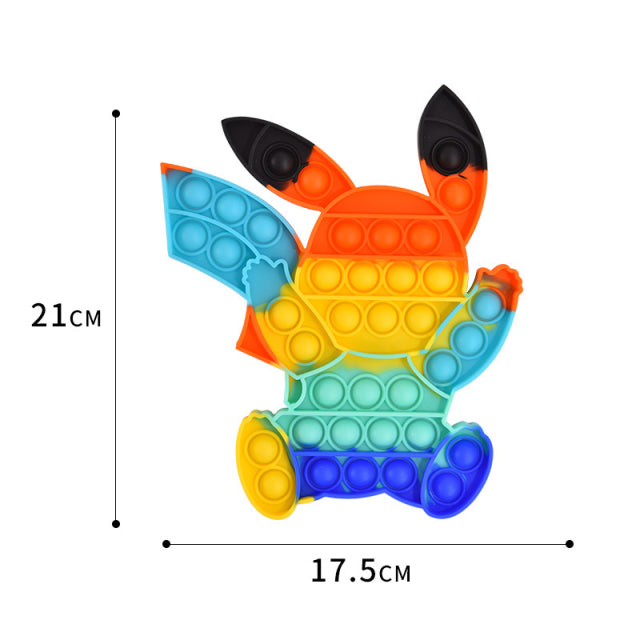 12.3cm Pokemon Pop Fidget Toys Reliver Stress Bulbasaur Squirtle Charizard Pikachu Fidget Poping Relieve Autism Dropshipping