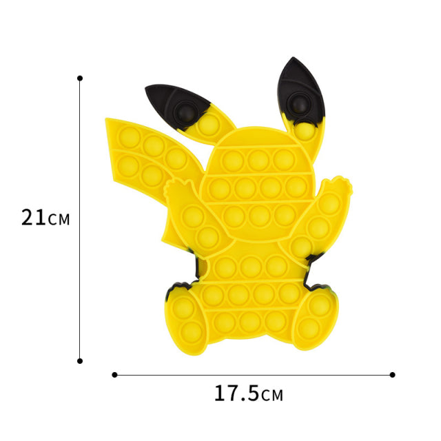 12.3cm Pokemon Pop Fidget Toys Reliver Stress Bulbasaur Squirtle Charizard Pikachu Fidget Poping Relieve Autism Dropshipping