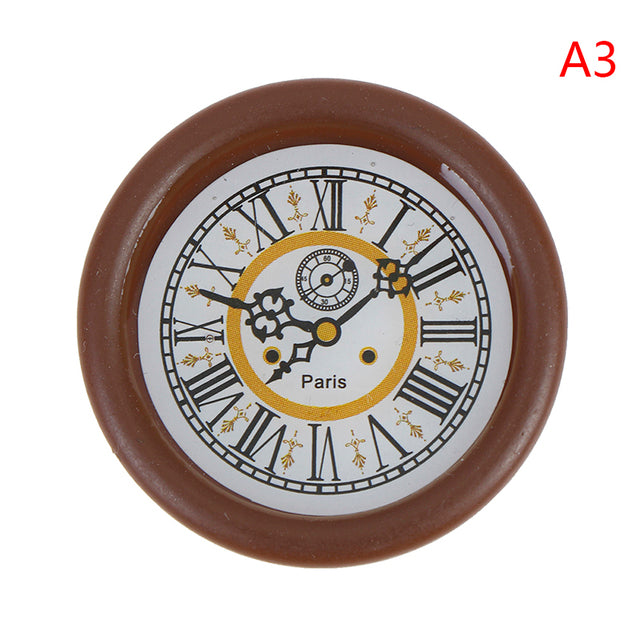 1:12 Dollhouse Miniature Wall Clock Desk clock Play Doll House Miniaturas Home Decor Accessories Toy Pretend Play Furniture Toy