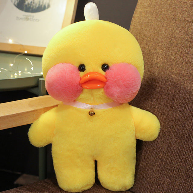 30cm Kawaii Plush Toy Duck Lalafanfan Duck Stuffed Animal Soft Doll Coffee Yellow Ducks Creative Birthday Gift for Girl Children