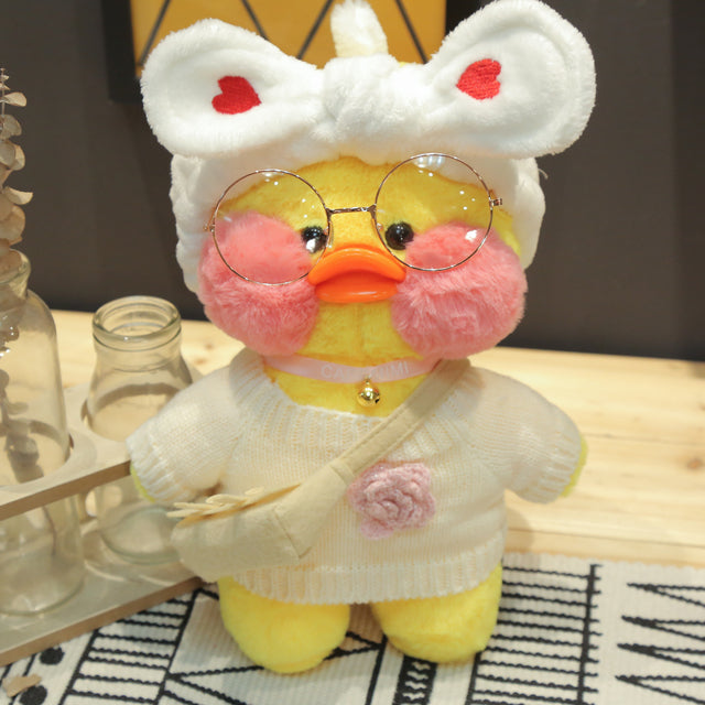 30cm Kawaii Plush Toy Duck Lalafanfan Duck Stuffed Animal Soft Doll Coffee Yellow Ducks Creative Birthday Gift for Girl Children