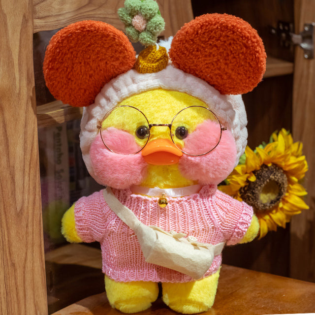 30cm Kawaii Plush Toy Duck Lalafanfan Duck Stuffed Animal Soft Doll Coffee Yellow Ducks Creative Birthday Gift for Girl Children