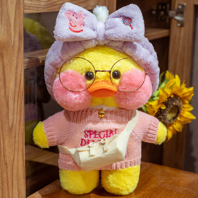 30cm Kawaii Plush Toy Duck Lalafanfan Duck Stuffed Animal Soft Doll Coffee Yellow Ducks Creative Birthday Gift for Girl Children