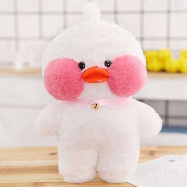 Kawaii Cartoon LaLafanfan 30cm Cafe Duck Plush Toy Stuffed Soft Kawaii Duck Doll Animal Pillow Birthday Gift for Kids Children