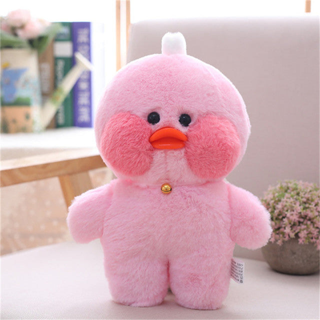 Kawaii Cartoon LaLafanfan 30cm Cafe Duck Plush Toy Stuffed Soft Kawaii Duck Doll Animal Pillow Birthday Gift for Kids Children