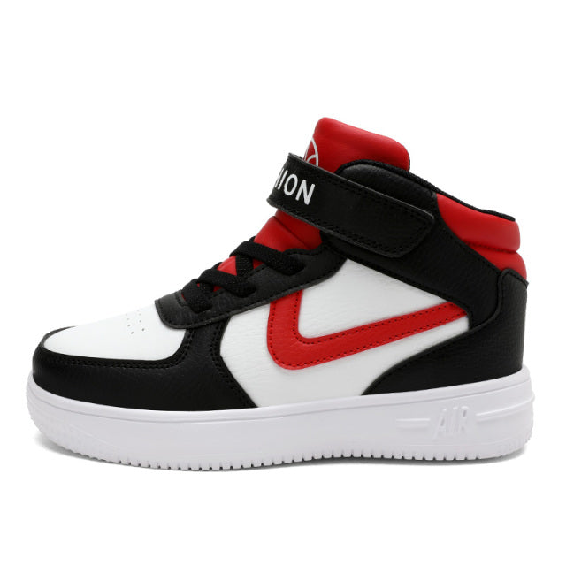 Children Boys Brand Sneakers High Top Kids Running Shoes Classic Fashion Basketball Shoes for Boys Girls White Sports Shoes