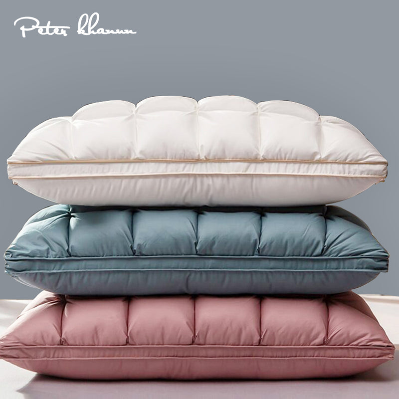 Peter Khanun 3D Bread Goose Down and Feather Bed Pillows for Sleeping 100% Cotton Cover with Natural Filling King Queen Size P01