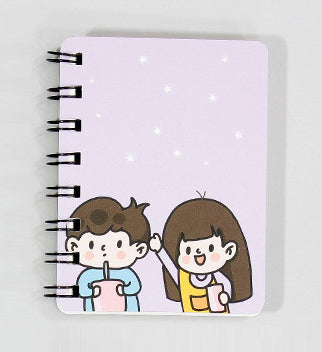 Mini Loose-leaf Hand Book Notebook Diary blank Notebooks Diaries Kawaii Student Notepad planner School Office Supplies 85X105MM