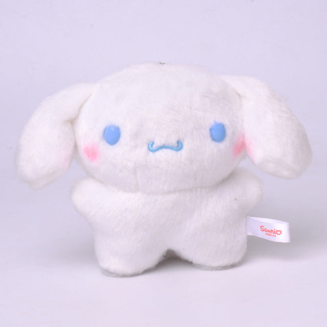 10cm Cartoon Kawaii My Melody Kuromi Cinnamoroll Kt Cat Purin Dog Plush Toy Anime Stuffed Animals Cute Plushie Pendant Doll Toys