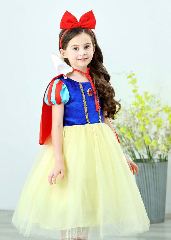 Snow white princess costume & Red bow head band set